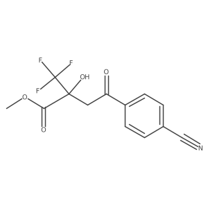 Methyl 4-(4-cyanophenyl)-2-hydroxy-4-oxo-2-(trifluoromethyl)butanoate结构式