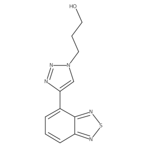 3-(4-(Benzo[c][1,2,5]thiadiazol-4-yl)-1H-1,2,3-triazol-1-yl)propan-1-ol结构式