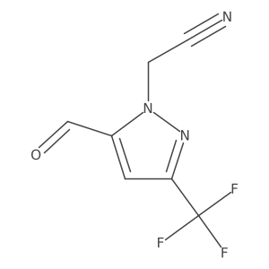 2-(5-formyl-3-(trifluoromethyl)-1H-pyrazol-1-yl)acetonitrile Structure