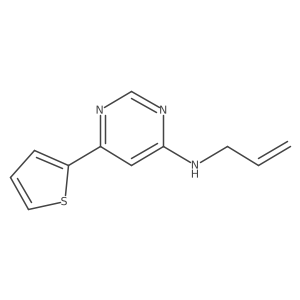 N-(prop-2-en-1-yl)-6-(thiophen-2-yl)pyrimidin-4-amine结构式