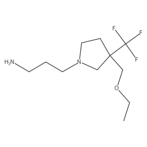 3-(3-(Ethoxymethyl)-3-(trifluoromethyl)pyrrolidin-1-yl)propan-1-amine结构式