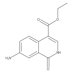 Ethyl 7-amino-1-oxo-1,2-dihydroisoquinoline-4-carboxylate结构式