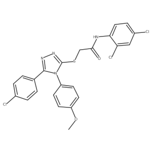 Acetamide, 2-[[5-(4-chlorophenyl)-4-(4-methoxyphenyl)-4H-1,2,4-triazol-3-yl]thio]-N-(2,4-dichlorophenyl)-结构式