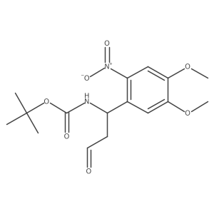 tert-butyl N-[(1S)-1-(4,5-dimethoxy-2-nitrophenyl)-3-oxopropyl]carbamate结构式