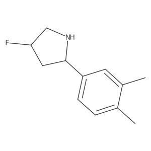 2-(3,4-Dimethylphenyl)-4-fluoropyrrolidine Structure