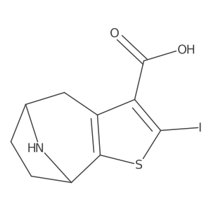 4-Iodo-3-thia-11-azatricyclo[6.2.1.0,2,6]undeca-2(6),4-diene-5-carboxylic acid Structure