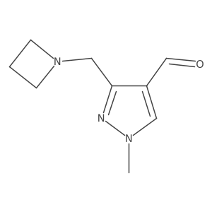 3-[(azetidin-1-yl)methyl]-1-methyl-1H-pyrazole-4-carbaldehyde结构式
