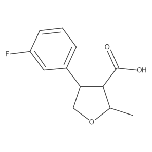 4-(3-Fluorophenyl)-2-methyloxolane-3-carboxylic acid Structure