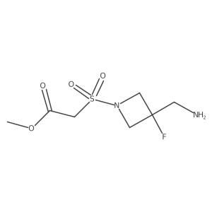 Methyl 2-{[3-(aminomethyl)-3-fluoroazetidin-1-yl]sulfonyl}acetate结构式