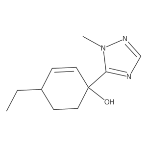 4-ethyl-1-(1-methyl-1H-1,2,4-triazol-5-yl)cyclohex-2-en-1-ol结构式