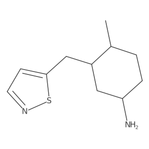 4-Methyl-3-[(1,2-thiazol-5-yl)methyl]cyclohexan-1-amine结构式