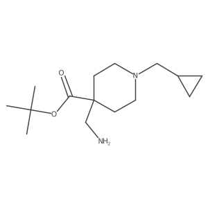 Tert-butyl 4-(aminomethyl)-1-(cyclopropylmethyl)piperidine-4-carboxylate Structure