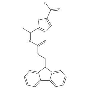 2-(1-((((9H-Fluoren-9-yl)methoxy)carbonyl)amino)ethyl)thiazole-5-carboxylic acid Structure