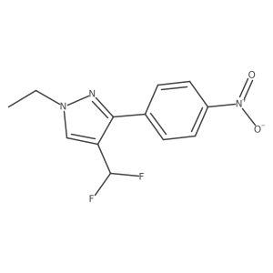 4-(difluoromethyl)-1-ethyl-3-(4-nitrophenyl)-1H-pyrazole结构式