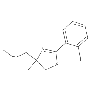 2-(2-Iodophenyl)-4-(methoxymethyl)-4-methyl-4,5-dihydro-1,3-thiazole结构式