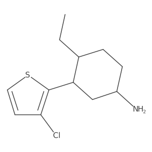 3-(3-Chlorothiophen-2-yl)-4-ethylcyclohexan-1-amine Structure