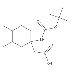 2-(1-{[(Tert-butoxy)carbonyl]amino}-3,4-dimethylcyclohexyl)acetic acid结构式