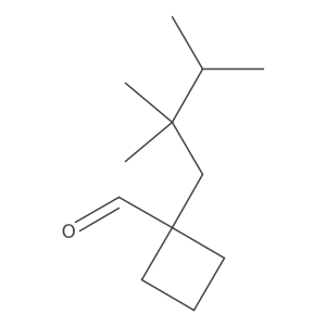 1-(2,2,3-Trimethylbutyl)cyclobutane-1-carbaldehyde结构式