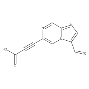 3-{3-Formylimidazo[1,2-a]pyrazin-6-yl}prop-2-ynoic acid结构式