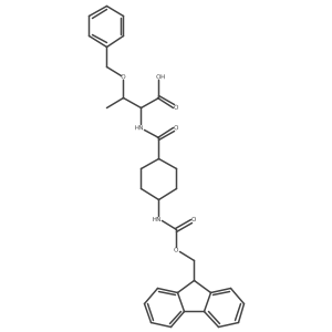 (2S,3R)-3-(benzyloxy)-2-{[(1rs,4rs)-4-({[(9H-fluoren-9-yl)methoxy]carbonyl}amino)cyclohexyl]formamido}butanoic acid结构式