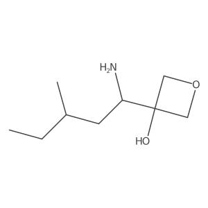3-(1-Amino-3-methylpentyl)oxetan-3-ol Structure