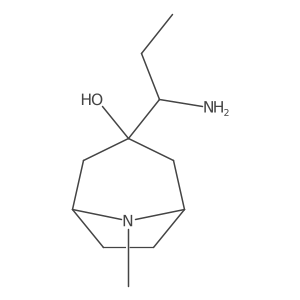 3-(1-Aminopropyl)-8-methyl-8-azabicyclo[3.2.1]octan-3-ol结构式