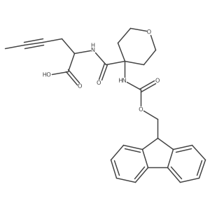 2-{[4-({[(9H-fluoren-9-yl)methoxy]carbonyl}amino)oxan-4-yl]formamido}hex-4-ynoic acid Structure