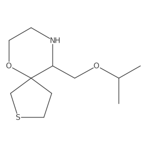 10-[(Propan-2-yloxy)methyl]-6-oxa-2-thia-9-azaspiro[4.5]decane结构式