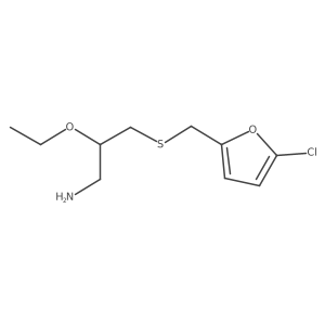 3-{[(5-Chlorofuran-2-yl)methyl]sulfanyl}-2-ethoxypropan-1-amine结构式