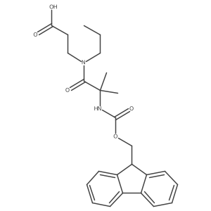 3-[2-({[(9H-fluoren-9-yl)methoxy]carbonyl}amino)-2-methyl-N-propylpropanamido]propanoic acid结构式