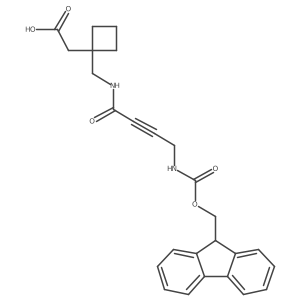2-(1-{[4-({[(9H-fluoren-9-yl)methoxy]carbonyl}amino)but-2-ynamido]methyl}cyclobutyl)acetic acid Structure
