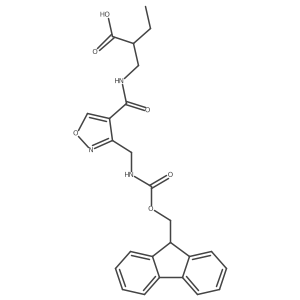 2-[({3-[({[(9H-fluoren-9-yl)methoxy]carbonyl}amino)methyl]-1,2-oxazol-4-yl}formamido)methyl]butanoic acid结构式