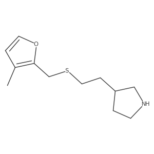 3-(2-{[(3-Methylfuran-2-yl)methyl]sulfanyl}ethyl)pyrrolidine结构式