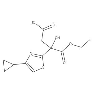 3-(4-Cyclopropyl-1,3-thiazol-2-yl)-4-ethoxy-3-hydroxy-4-oxobutanoic acid Structure