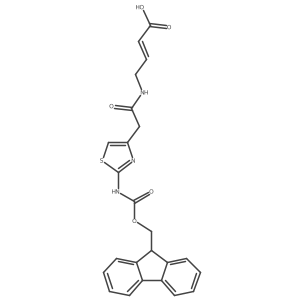 4-{2-[2-({[(9H-fluoren-9-yl)methoxy]carbonyl}amino)-1,3-thiazol-4-yl]acetamido}but-2-enoic acid Structure