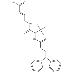 4-[2-({[(9H-fluoren-9-yl)methoxy]carbonyl}amino)-3,3-dimethylbutanamido]but-2-enoic acid Structure