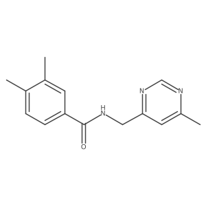 3,4-dimethyl-N-[(6-methylpyrimidin-4-yl)methyl]benzamide Structure