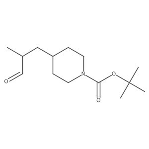 Tert-butyl 4-(2-methyl-3-oxopropyl)piperidine-1-carboxylate结构式