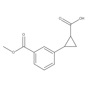 (1R,2S)-2-(3-(Methoxycarbonyl)phenyl)cyclopropane-1-carboxylic acid Structure