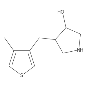 rac-(3R,4S)-4-[(4-methylthiophen-3-yl)methyl]pyrrolidin-3-ol Structure