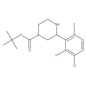 Tert-butyl 3-(3-chloro-2,6-difluorophenyl)piperazine-1-carboxylate结构式
