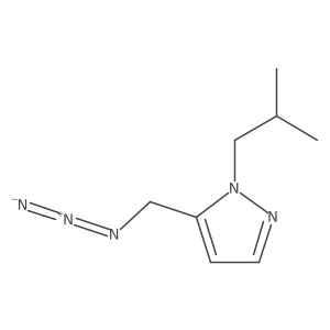 5-(azidomethyl)-1-(2-methylpropyl)-1H-pyrazole结构式
