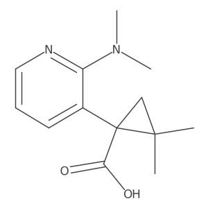 1-[2-(Dimethylamino)pyridin-3-yl]-2,2-dimethylcyclopropane-1-carboxylic acid Structure