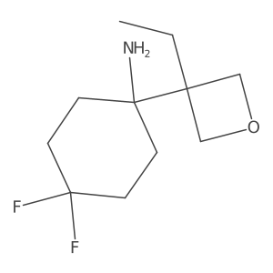 1-(3-Ethyloxetan-3-yl)-4,4-difluorocyclohexan-1-amine Structure