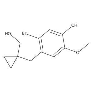 5-Bromo-4-{[1-(hydroxymethyl)cyclopropyl]methyl}-2-methoxyphenol Structure