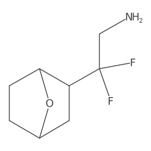 2,2-Difluoro-2-{7-oxabicyclo[2.2.1]heptan-2-yl}ethan-1-amine结构式