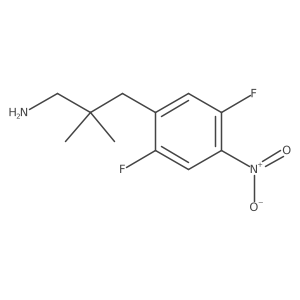 3-(2,5-Difluoro-4-nitrophenyl)-2,2-dimethylpropan-1-amine结构式