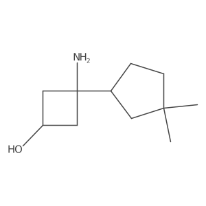3-Amino-3-(3,3-dimethylcyclopentyl)cyclobutan-1-ol结构式
