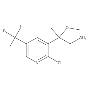2-[2-Chloro-5-(trifluoromethyl)pyridin-3-yl]-2-methoxypropan-1-amine结构式