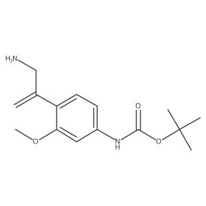 tert-butyl N-[4-(3-aminoprop-1-en-2-yl)-3-methoxyphenyl]carbamate Structure